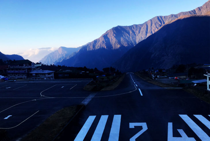 Lukla Airport View in the early morning