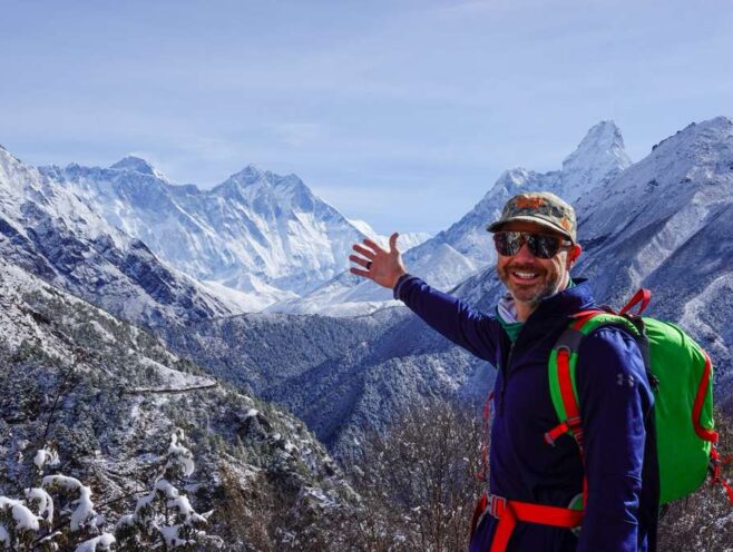 Snowy weather, yet the breathtaking views of Ama Dablam and Mount Everest make it truly unforgettable.