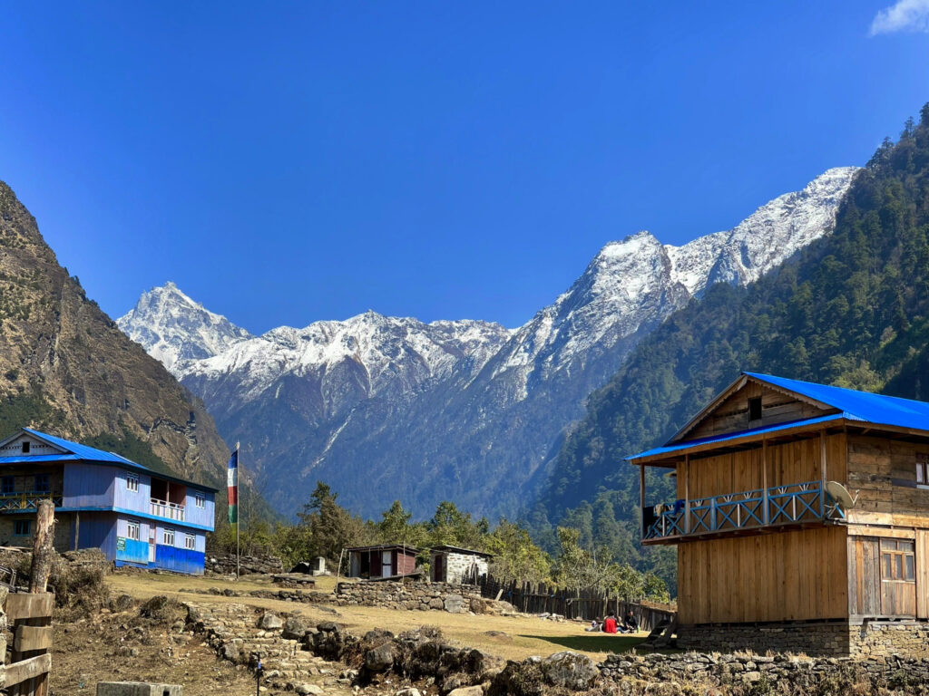 Local homestay in Kanchenjunga with a stunning backdrop of Mt. Kanchenjunga.