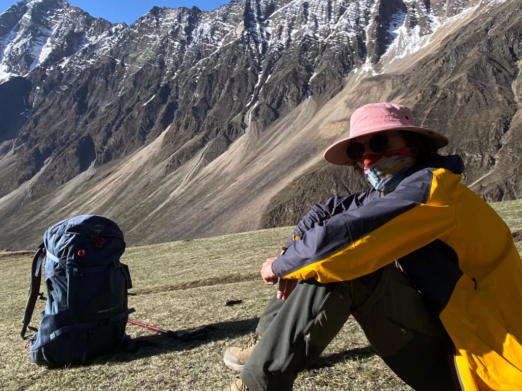 Having rest while in Trekking