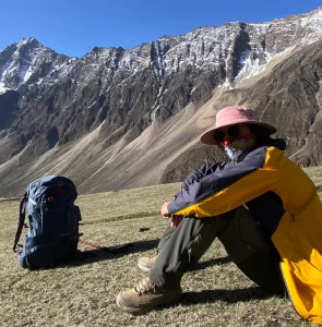 Having rest while in Trekking