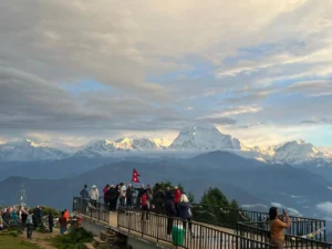 A vibrant morning view from Poon Hill