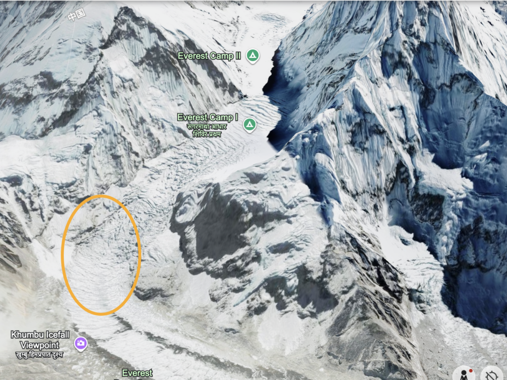 Khumbu icefall section